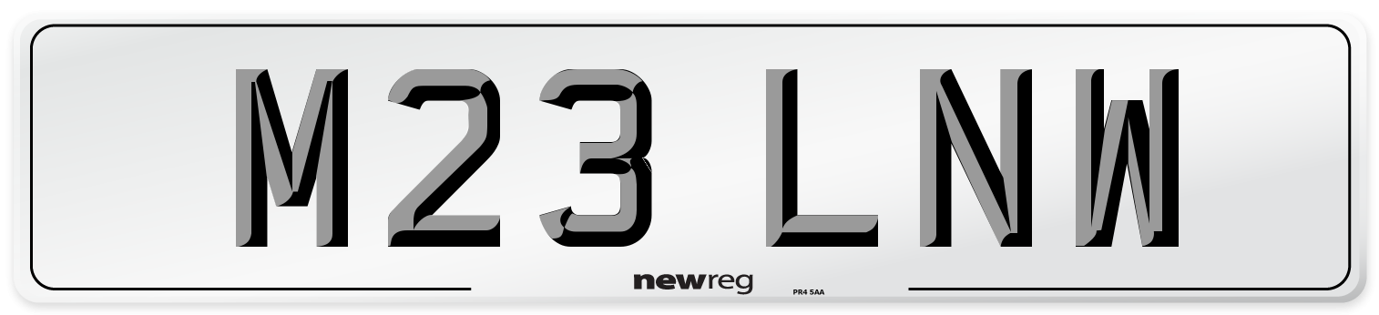 M23 LNW Number Plate from New Reg